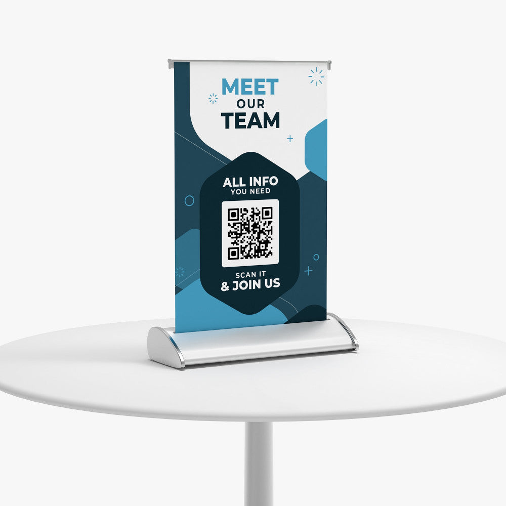 Table top banner stand