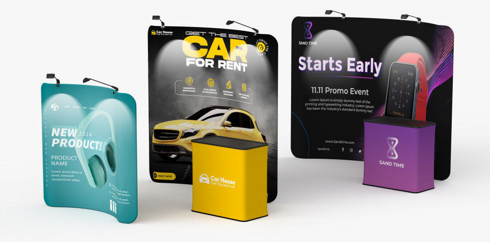 Tension fabric trade show display