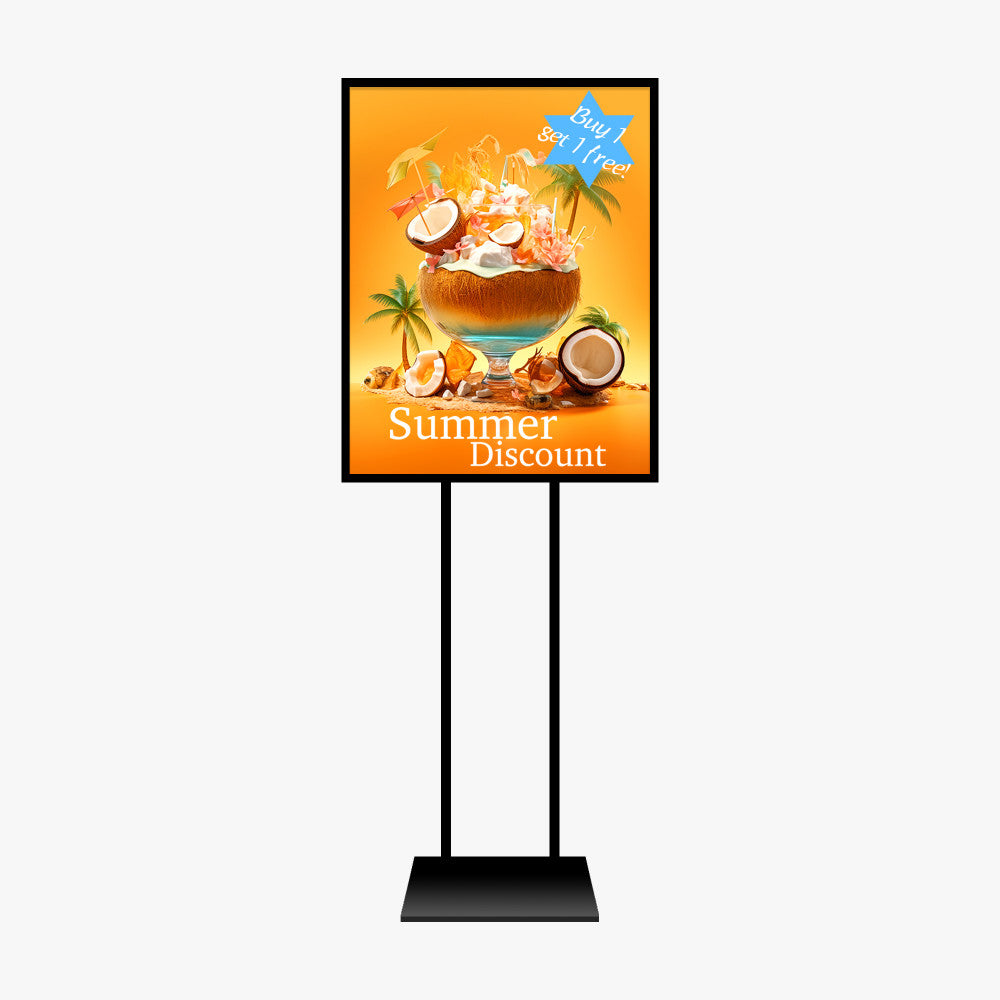 Free standing poster stand