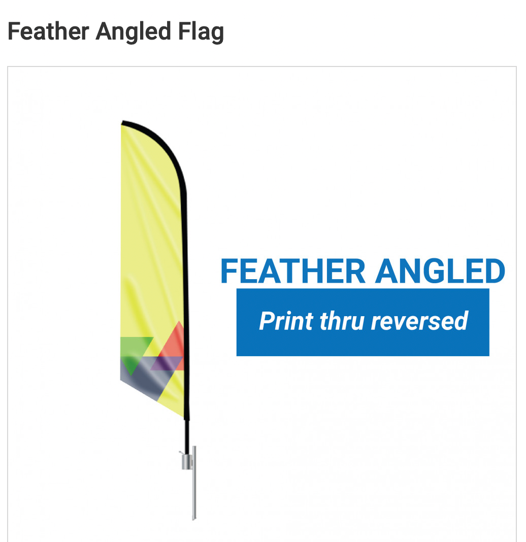 Angolo Rounded Flag Custom Angled Flag – Muchos Prints