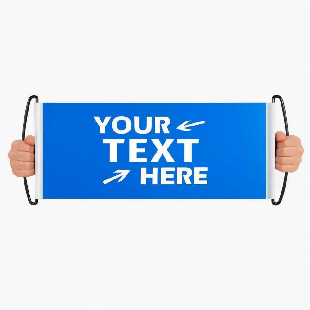 Hand banner with handles