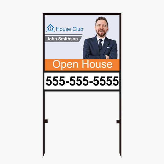 Real estate steel frame sign