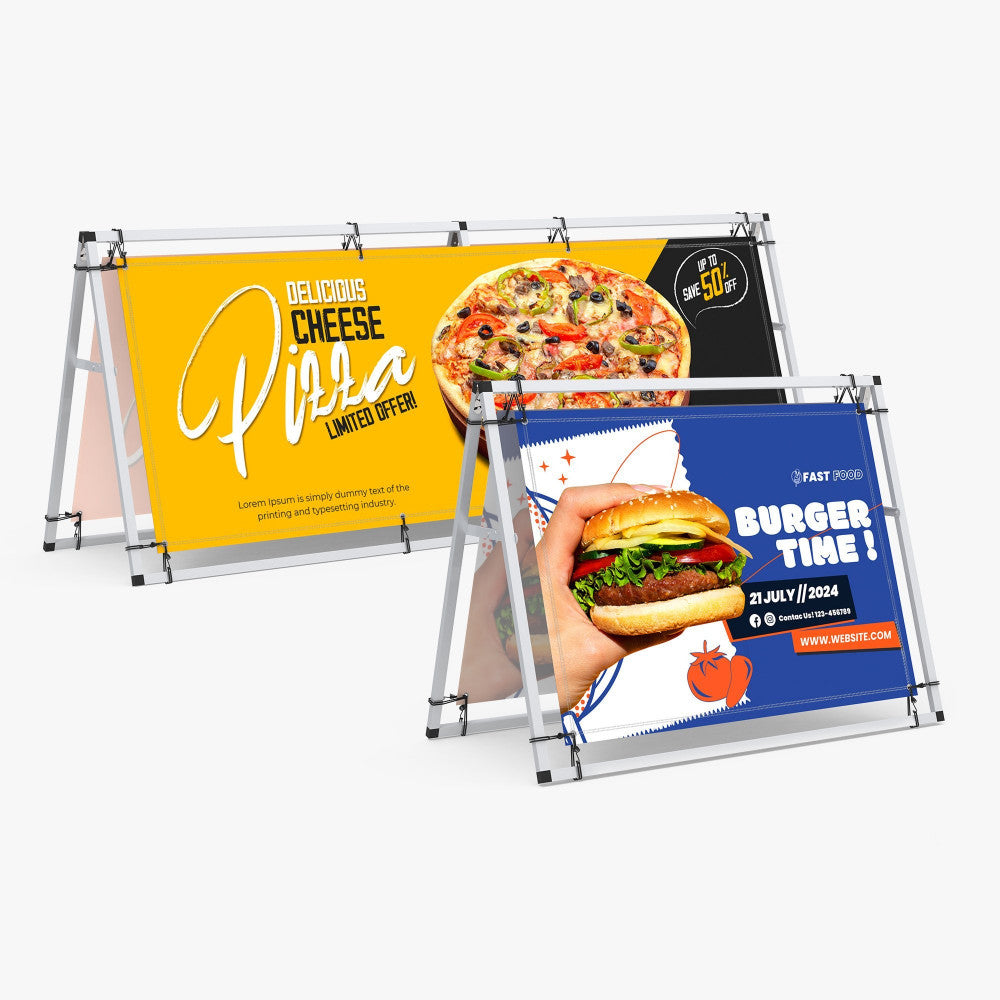 A-Frame Sign — Sidewalk Sign with Printed Graphics