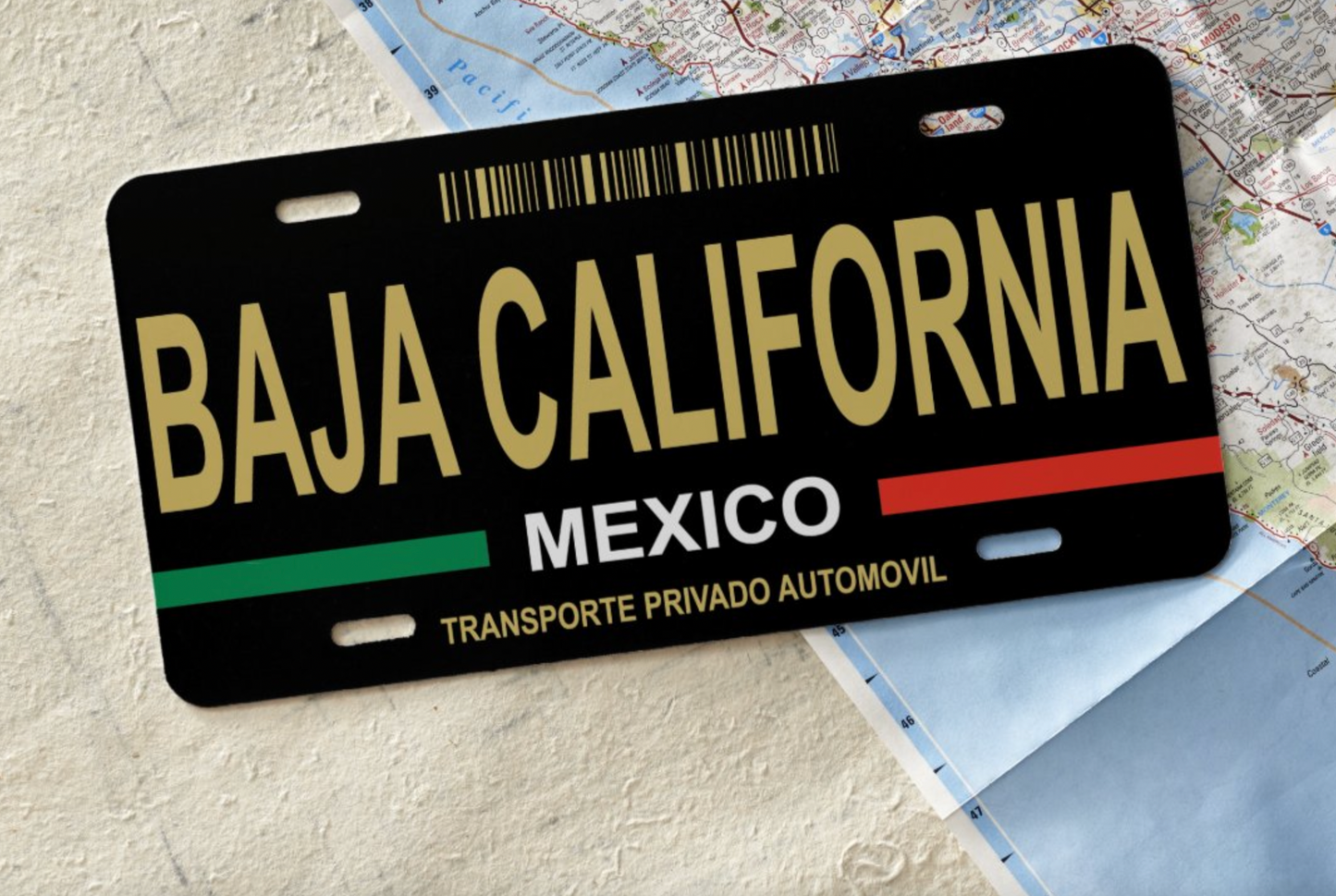 Mexico License Plate Black