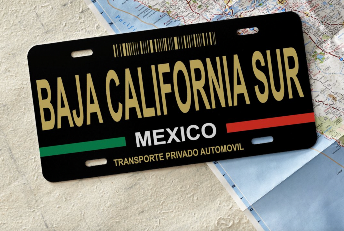 Mexico License Plate Black