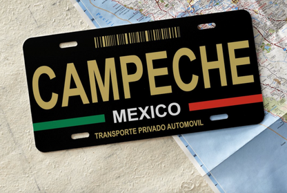 Mexico License Plate Black