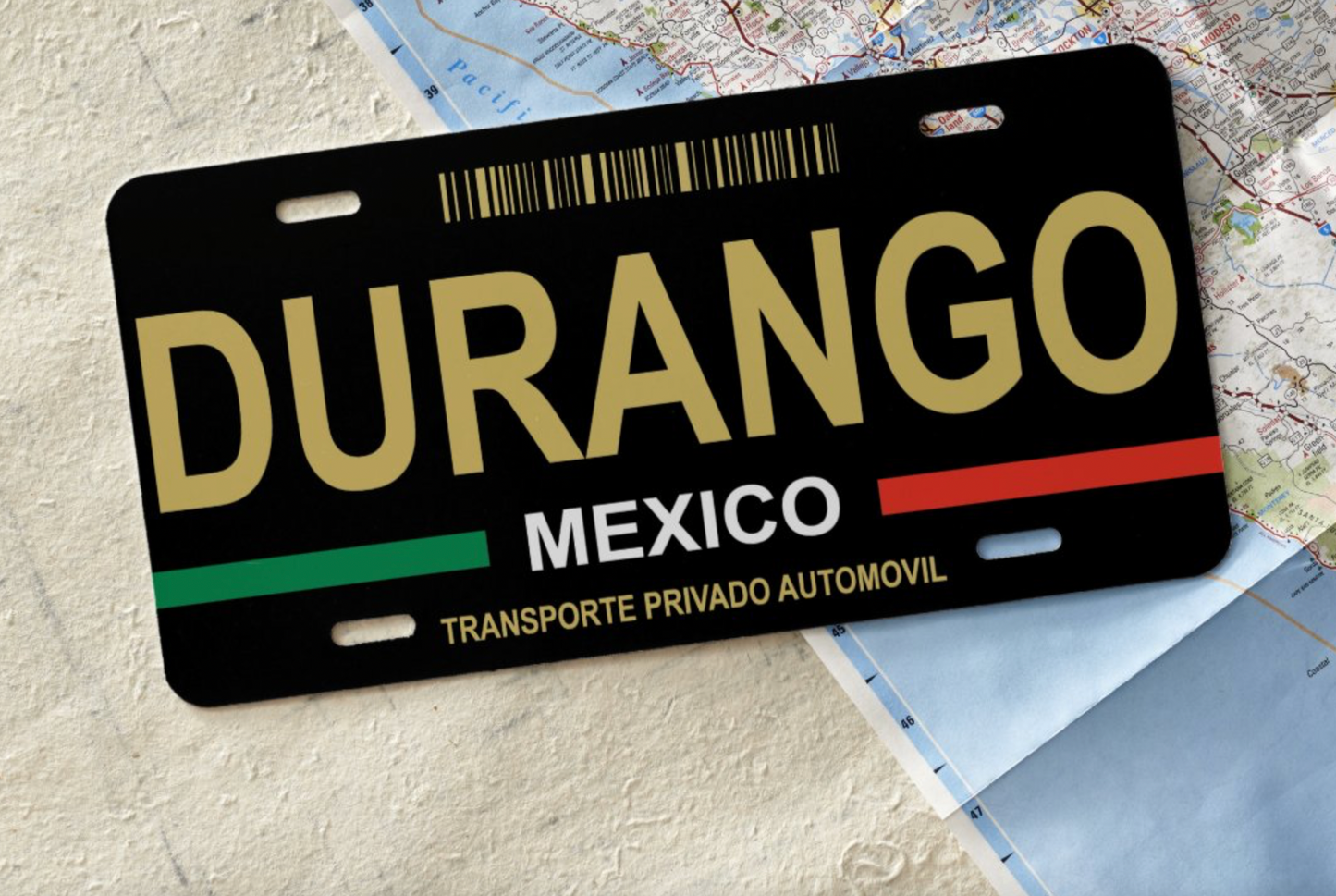 Mexico License Plate Black