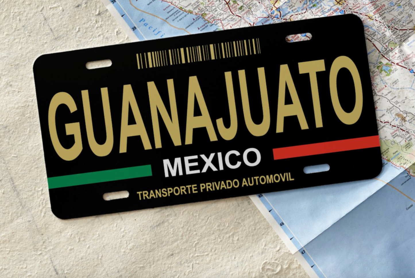 Mexico License Plate Black