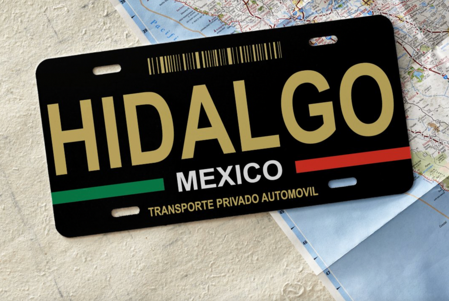 Mexico License Plate Black