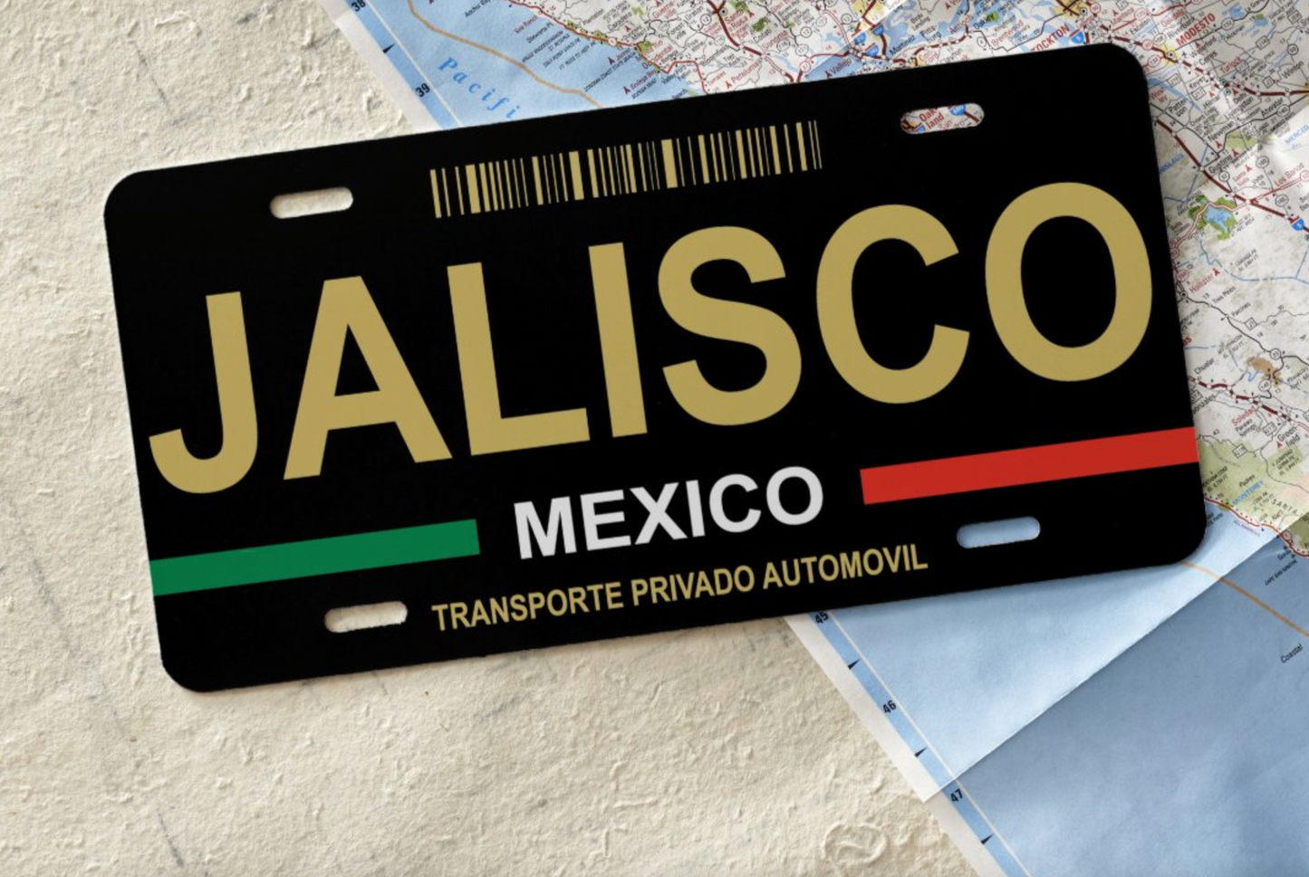 Mexico License Plate Black