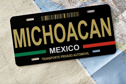 Mexico License Plate Black