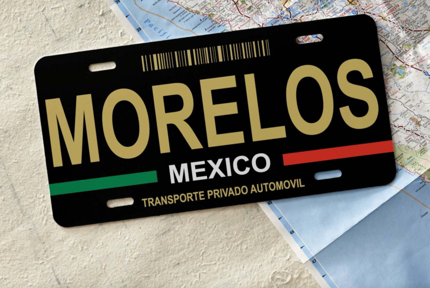 Mexico License Plate Black