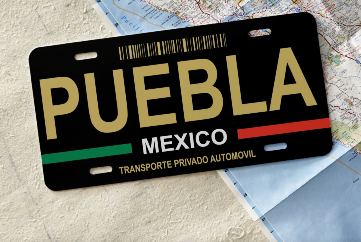 Mexico License Plate Black