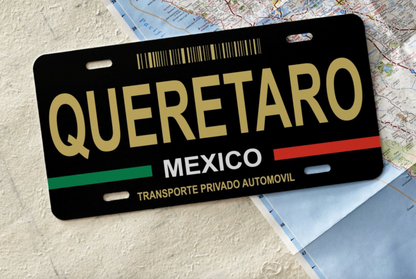 Mexico License Plate Black