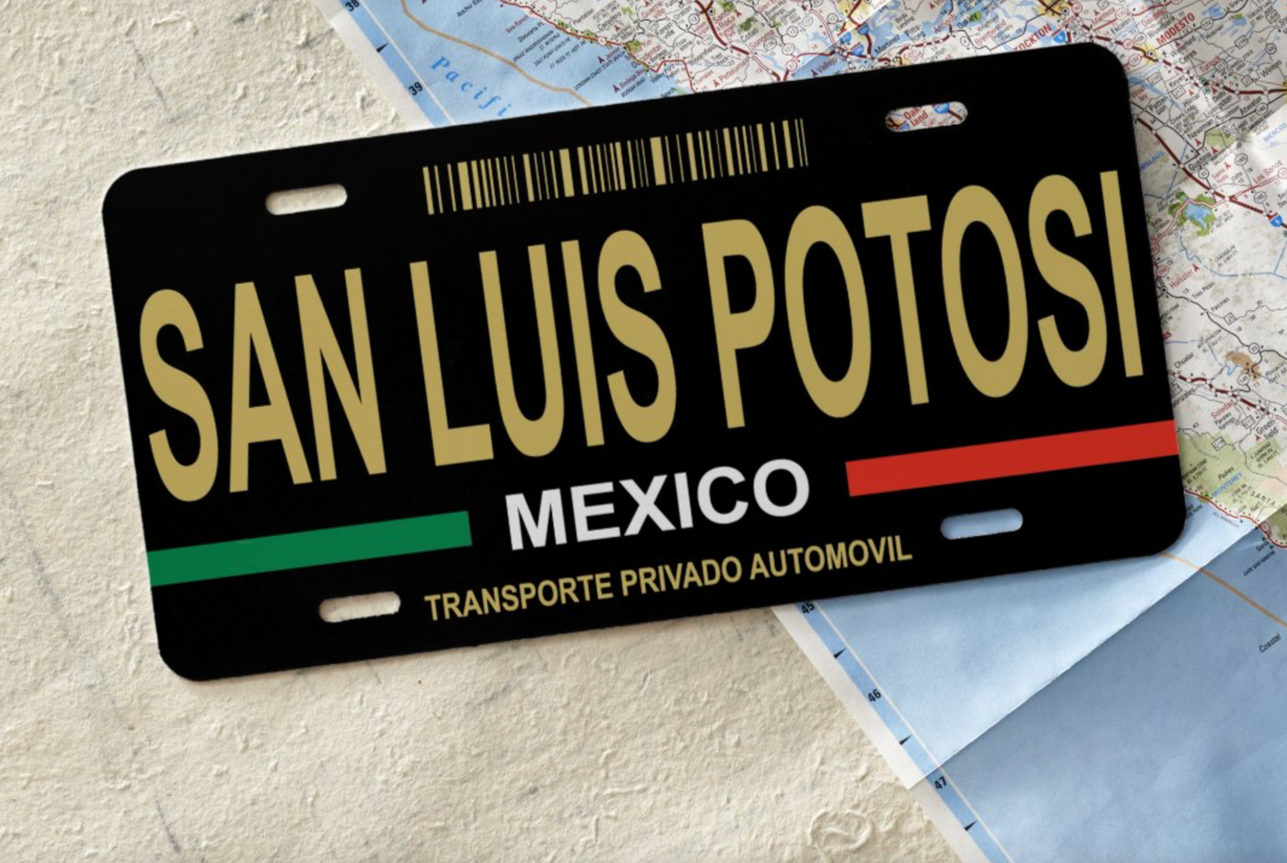 Mexico License Plate Black