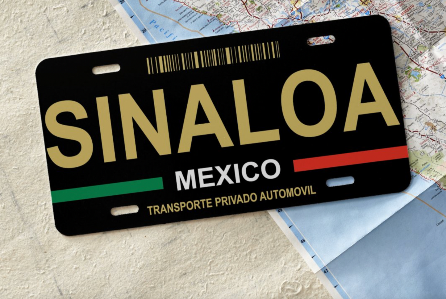 Mexico License Plate Black