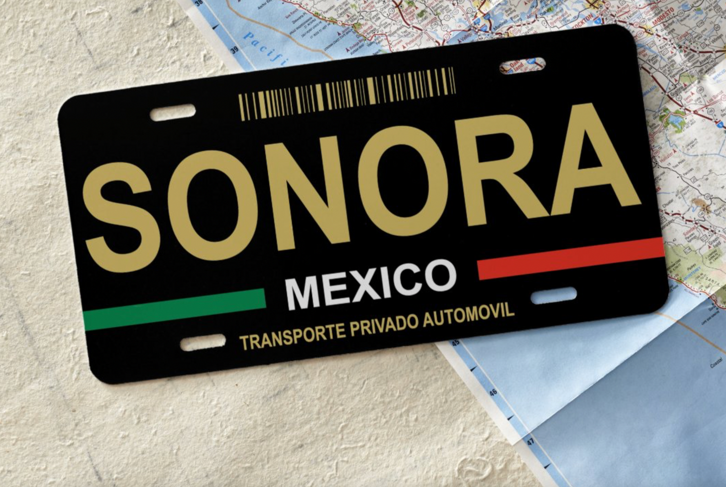 Mexico License Plate Black