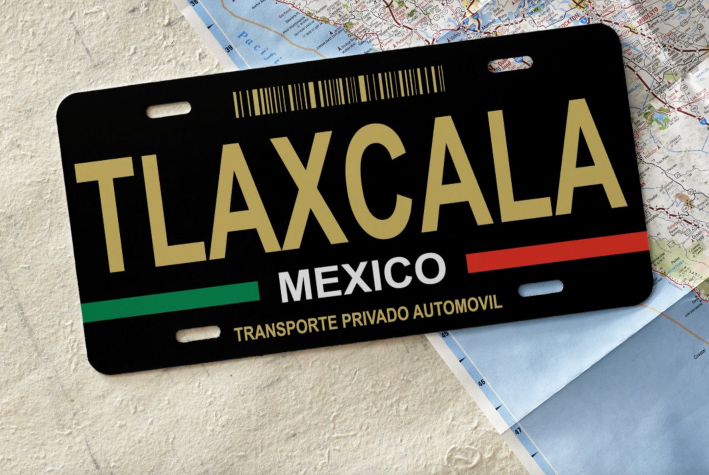 Mexico License Plate Black
