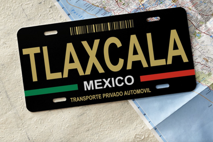 Mexico License Plate Black