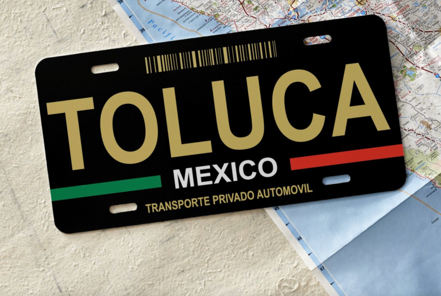 Mexico License Plate Black