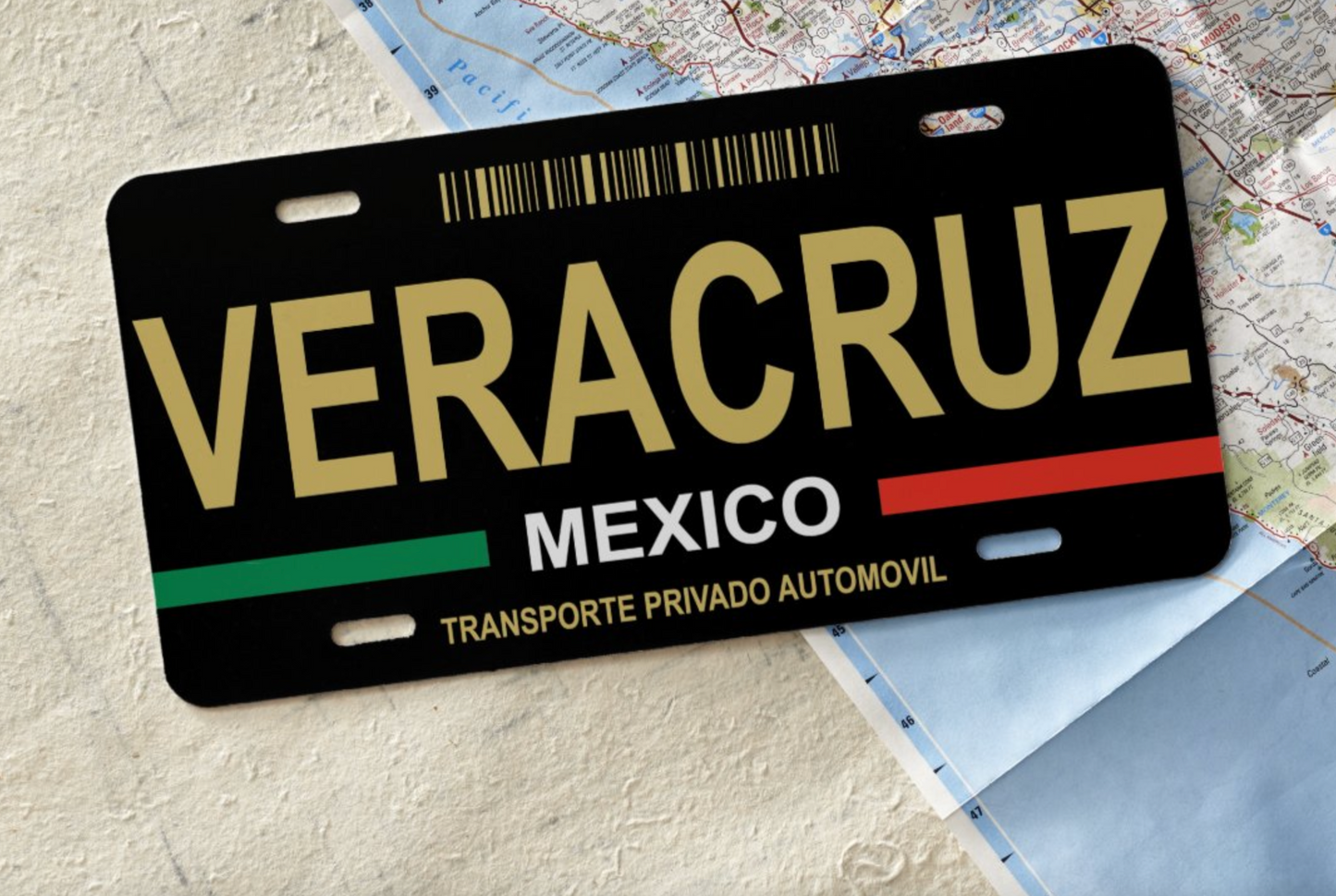 Mexico License Plate Black