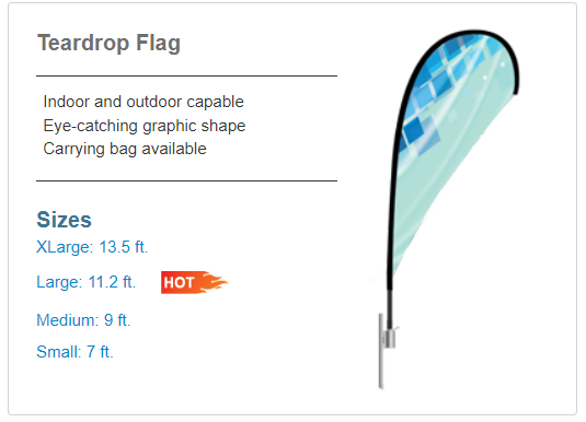 Custom Teardop Flag